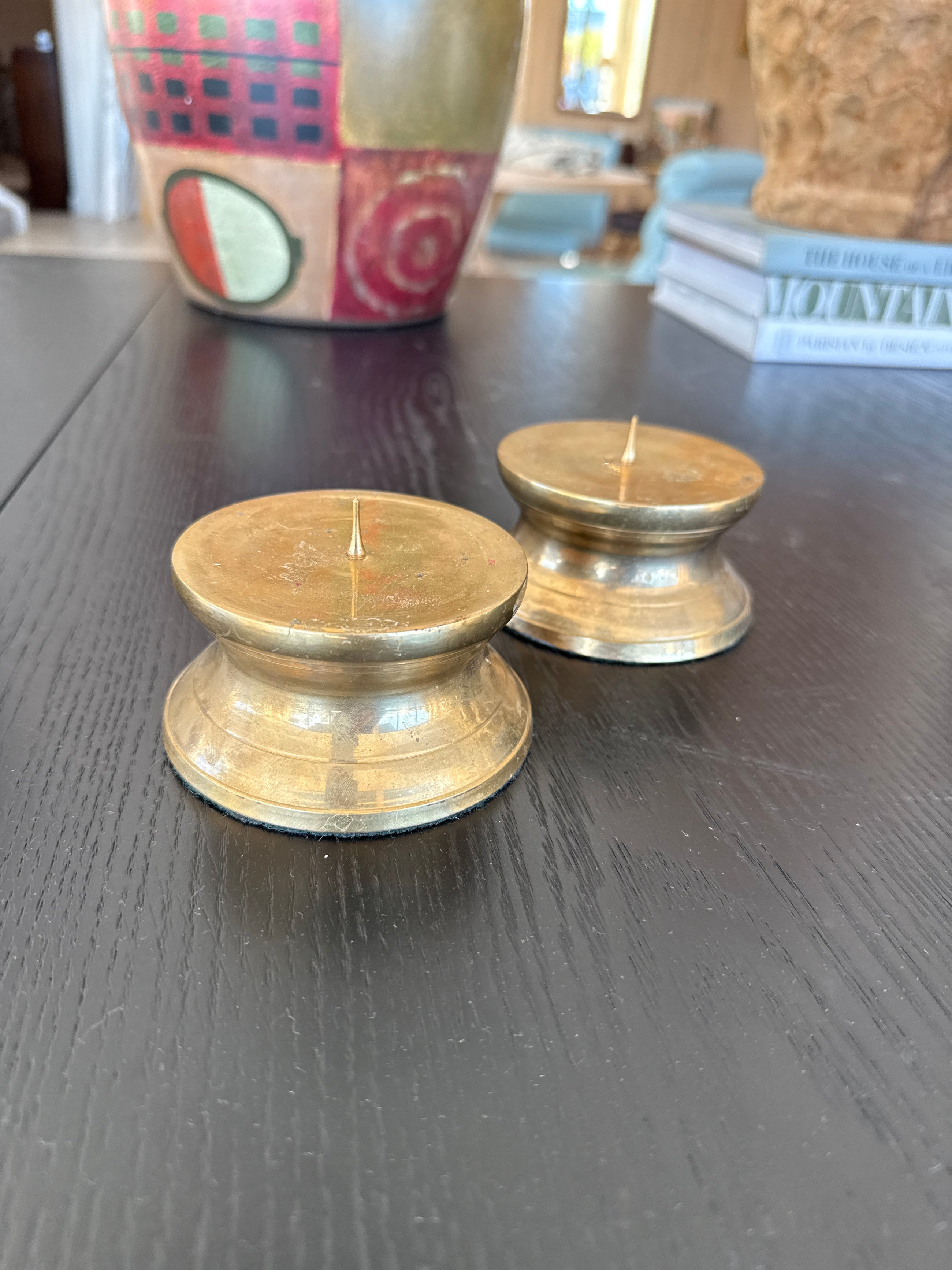 Pair of Brass Candle Holders