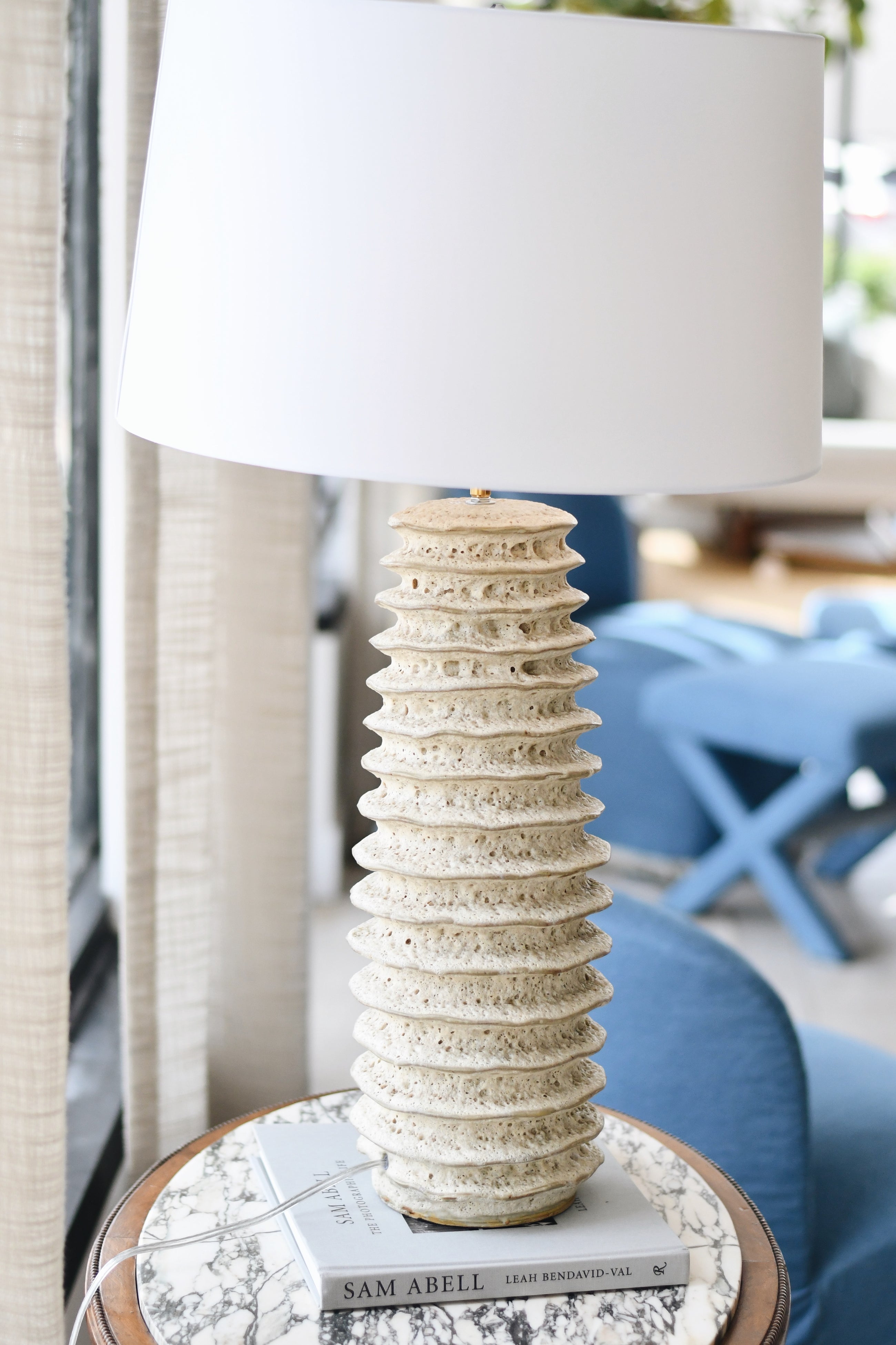 Tubular Handmade Thai Ceramic Lamp