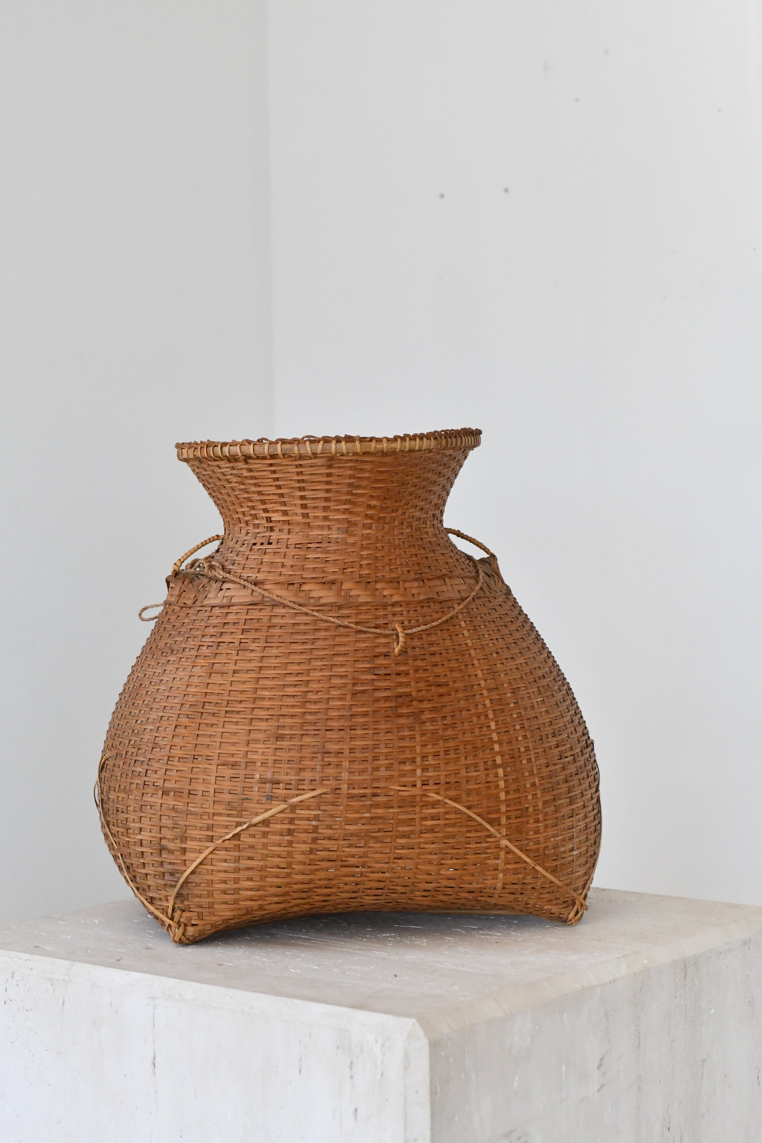 Vintage Bamboo Fishing Basket