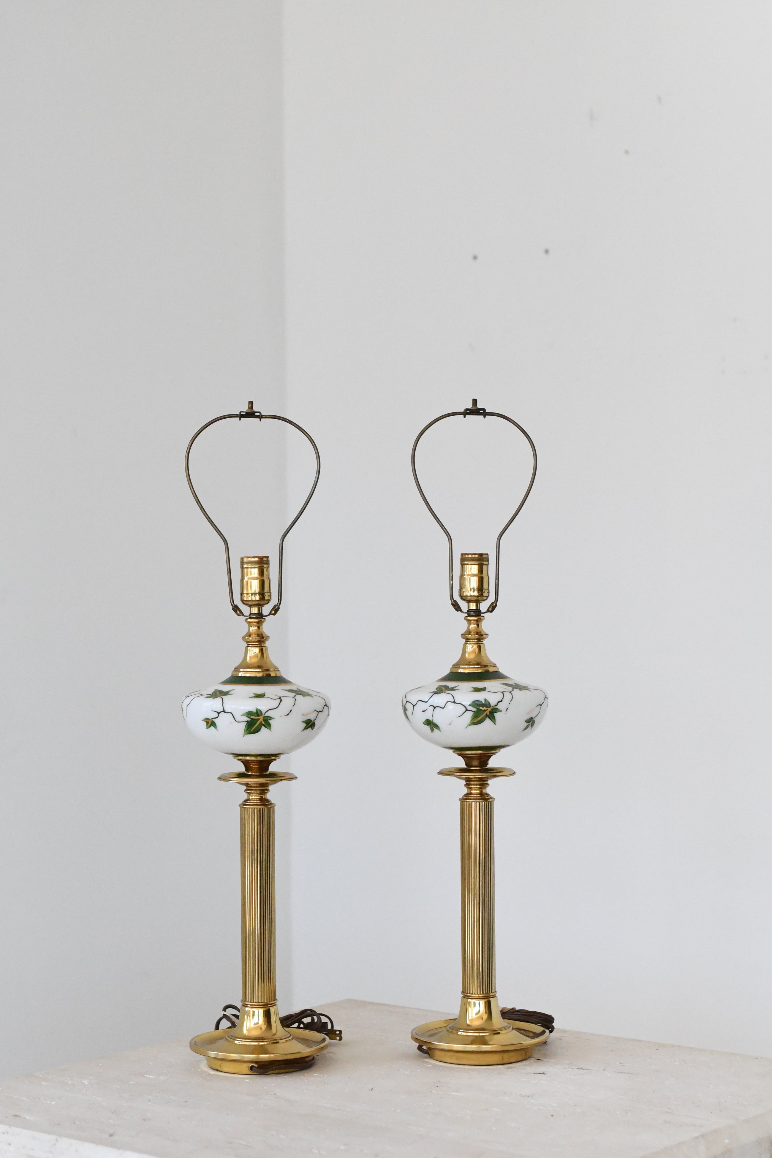 Brass and Porcelain Lamps