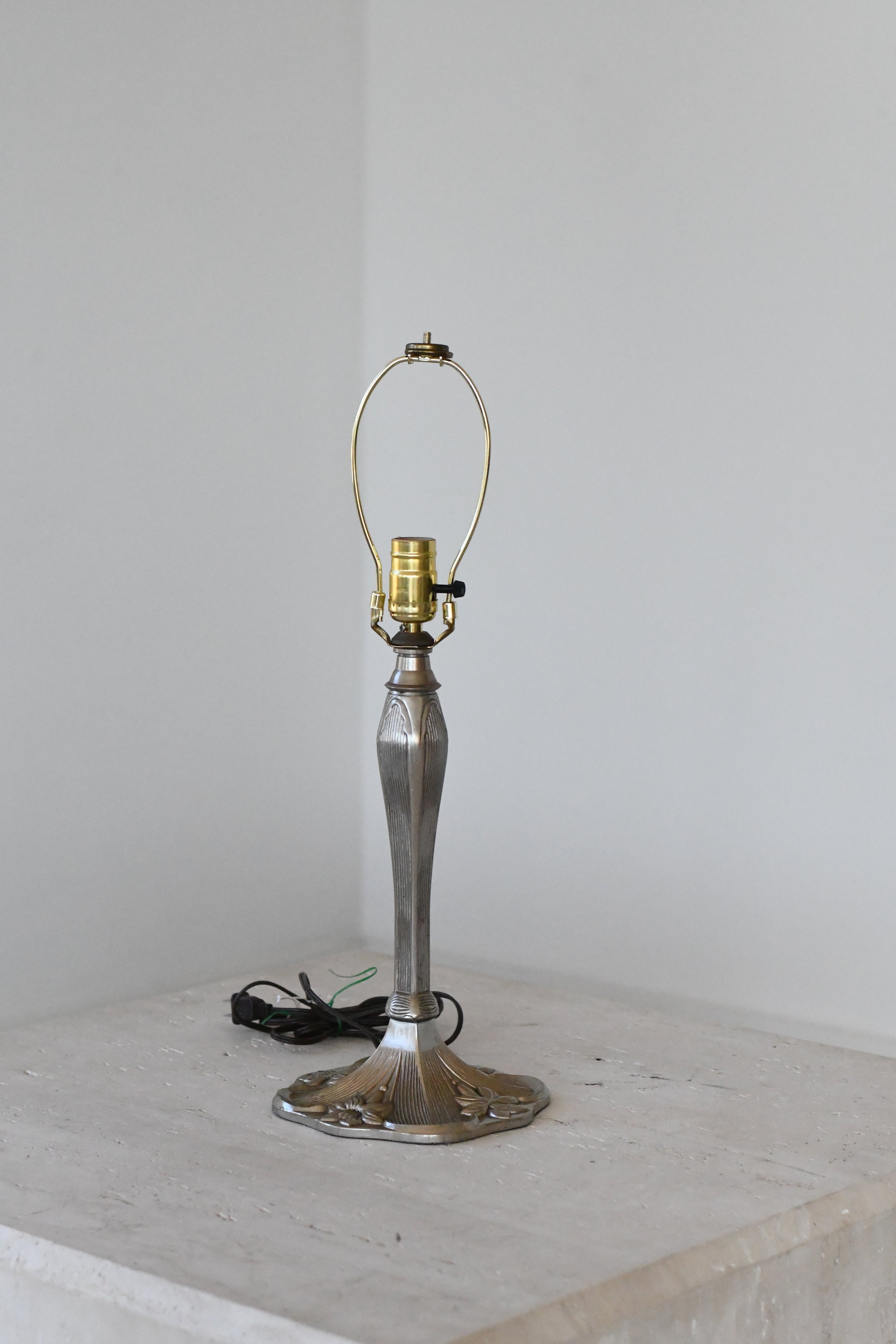 Art Nouveau Silver Lamp