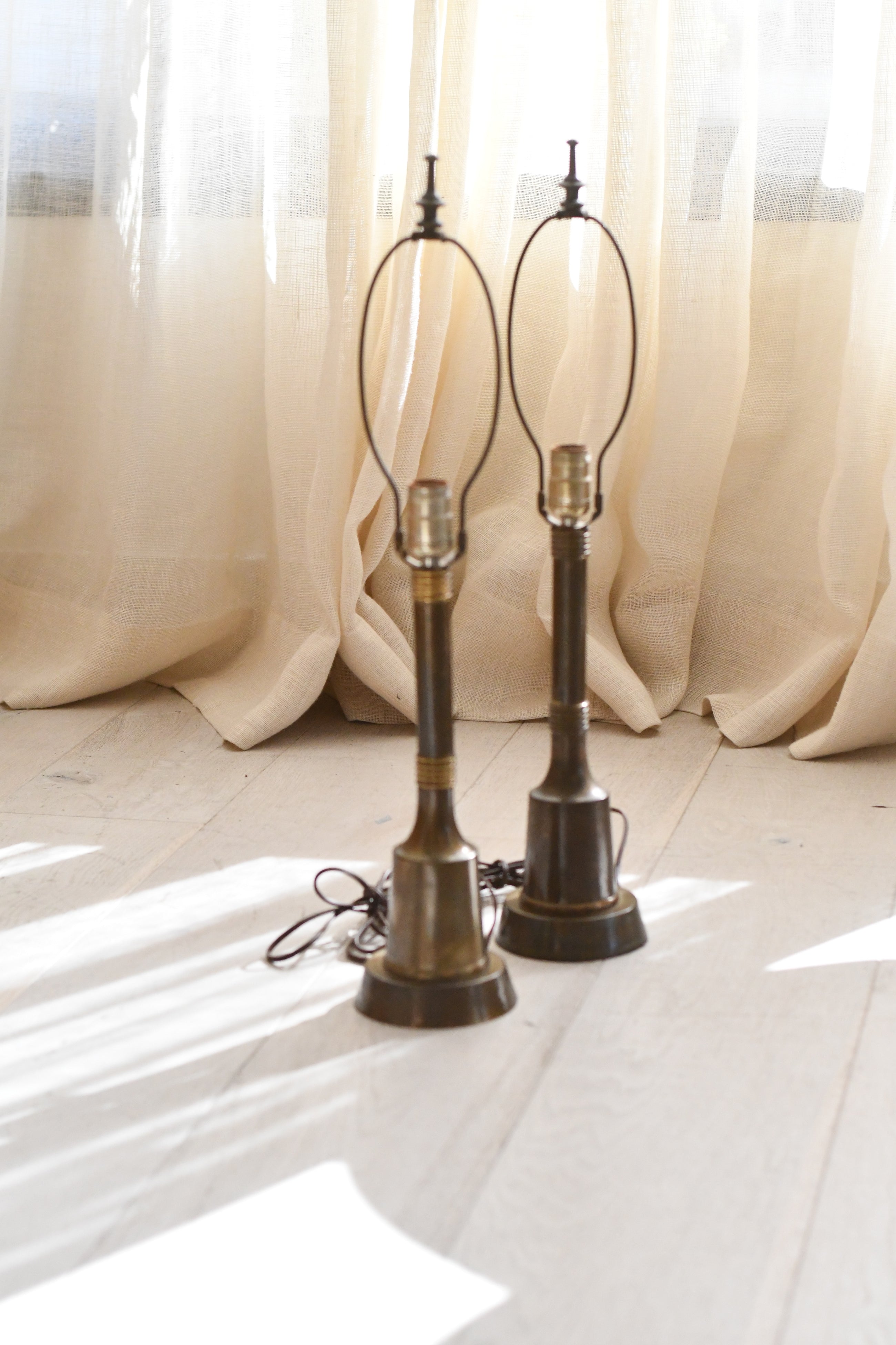 Pair of Brass Lamps