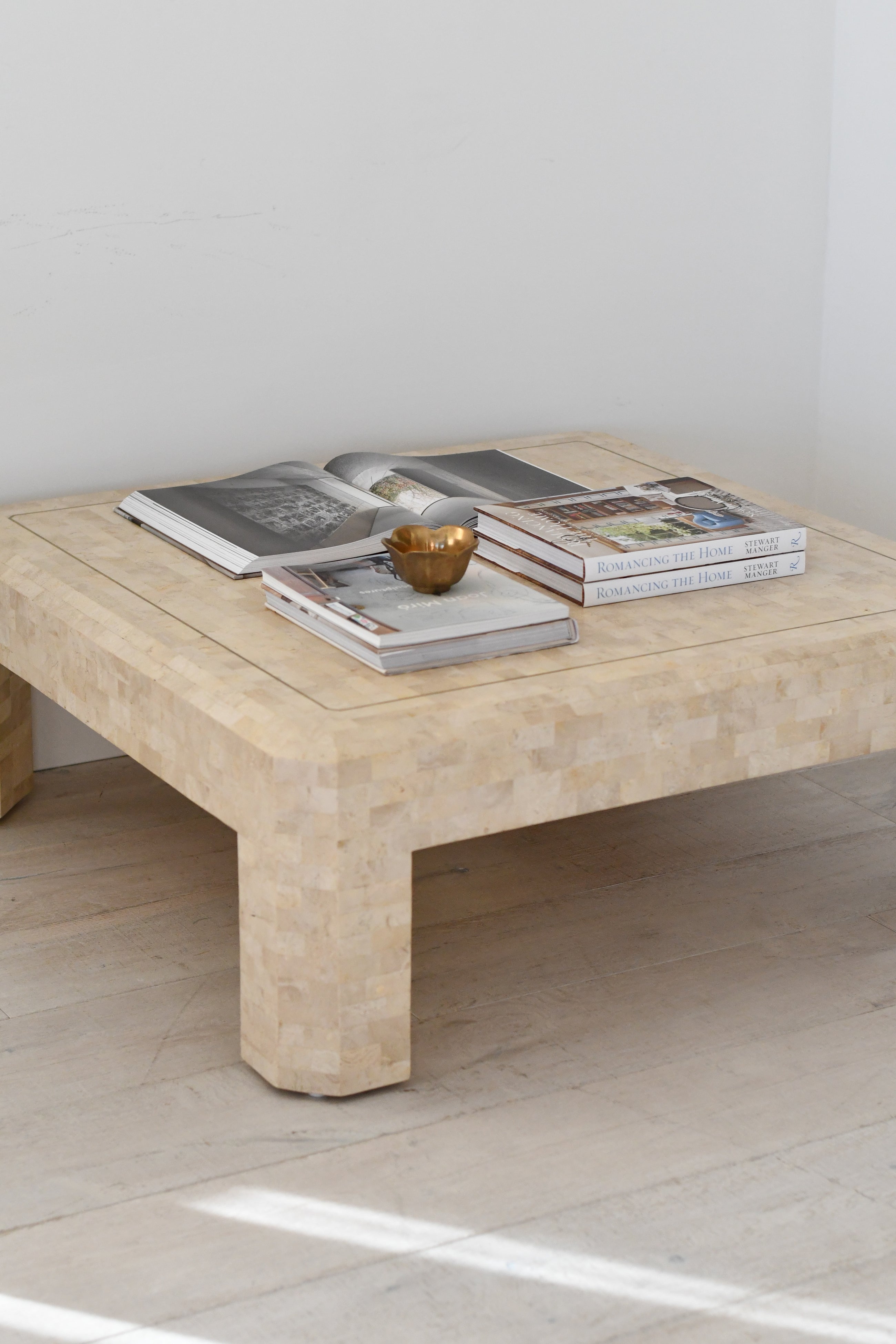 Tessellated Bone Coffee Table – Parsons Style