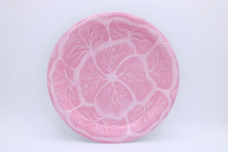 Chateau Rose Pink Cabbage Paper Plate Dessert Sized 8/pk
