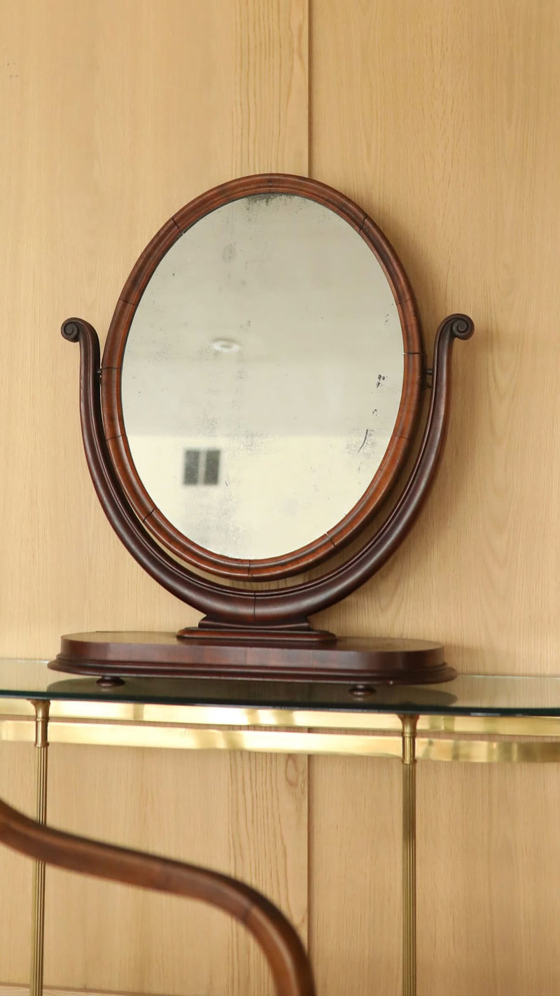 Antique Oval Dressing Mirror
