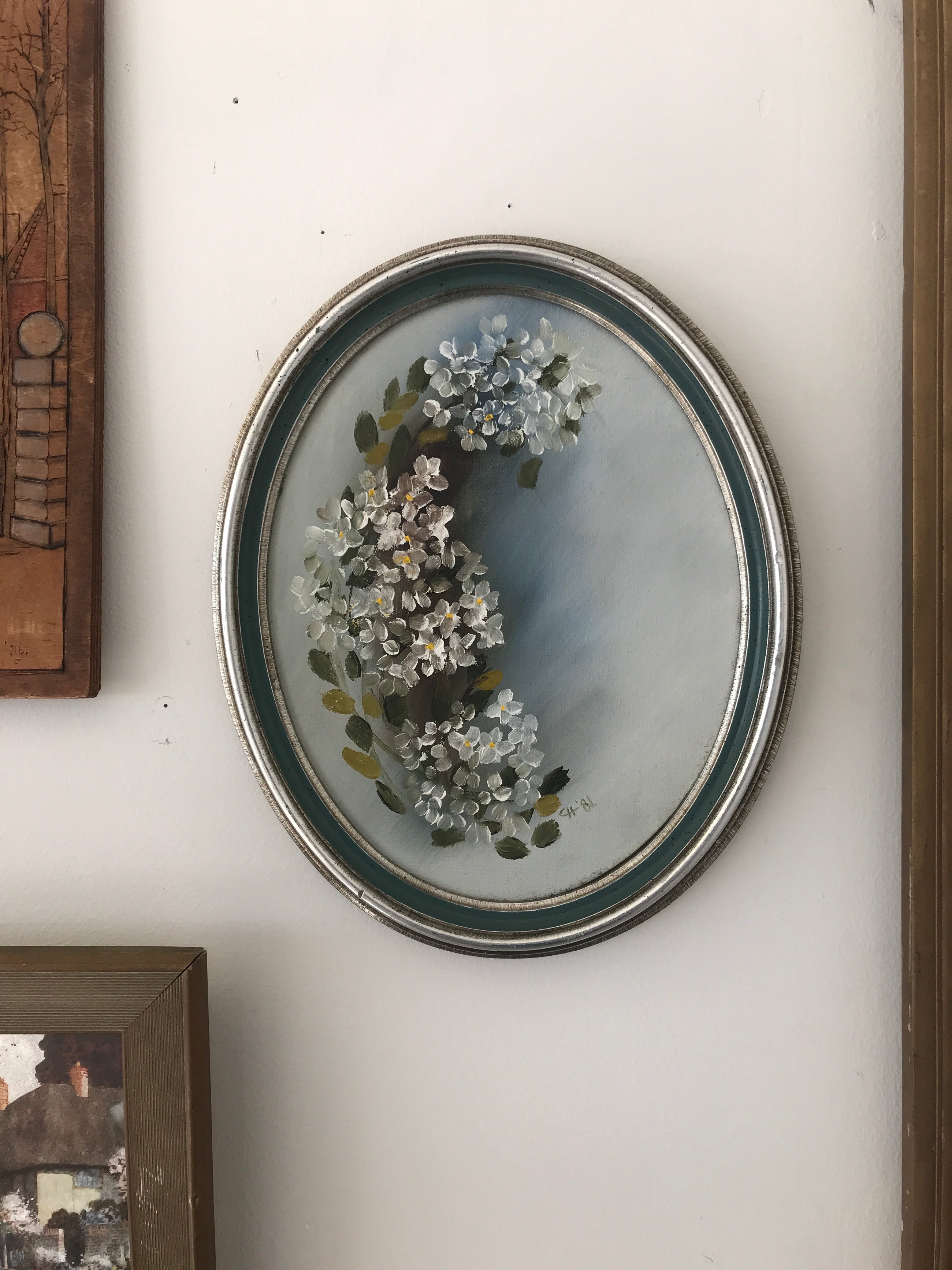 Floral Oval Painting