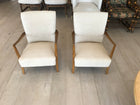 Linen chairs pair