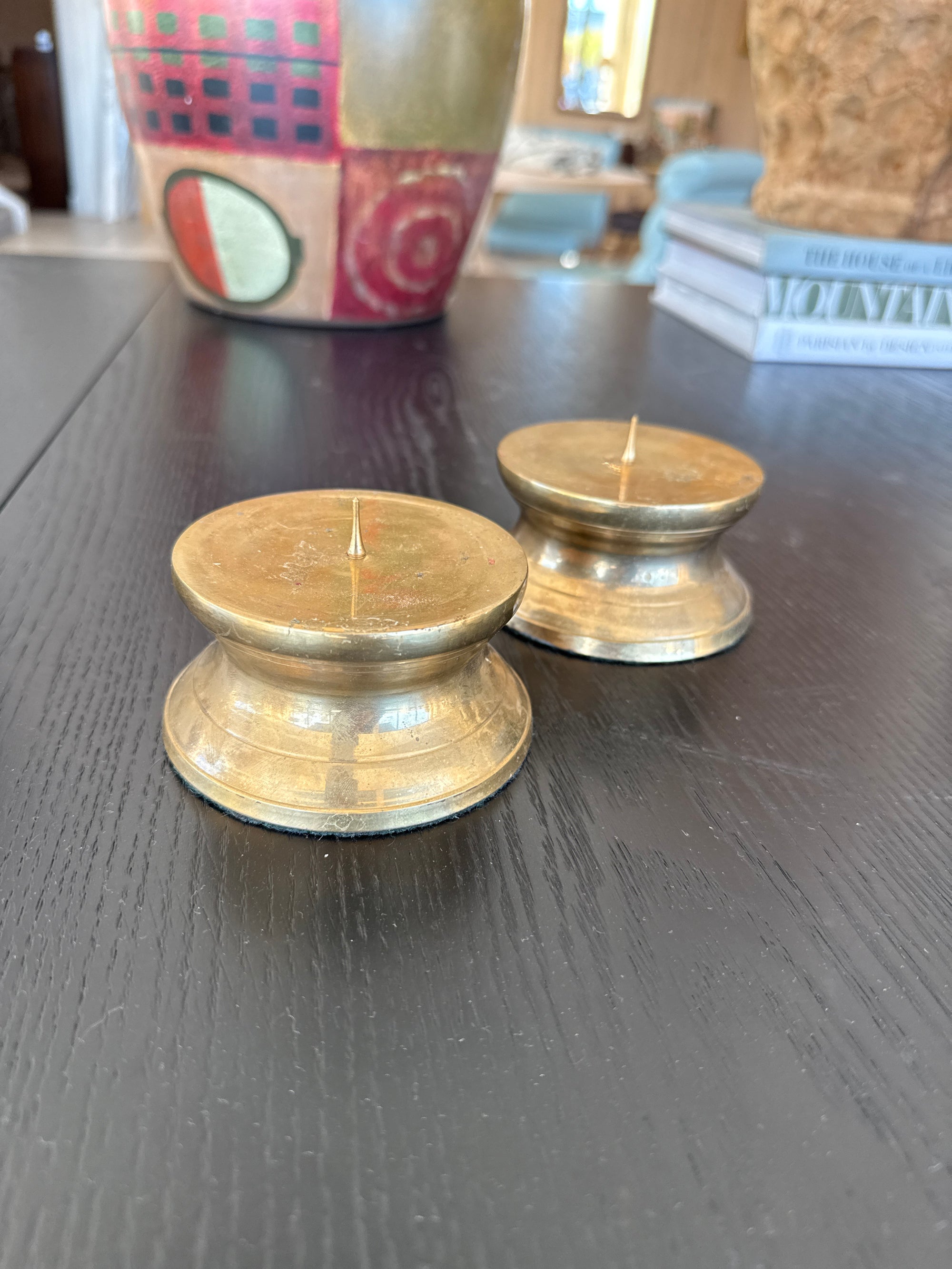 Pair of Brass Candle Holders
