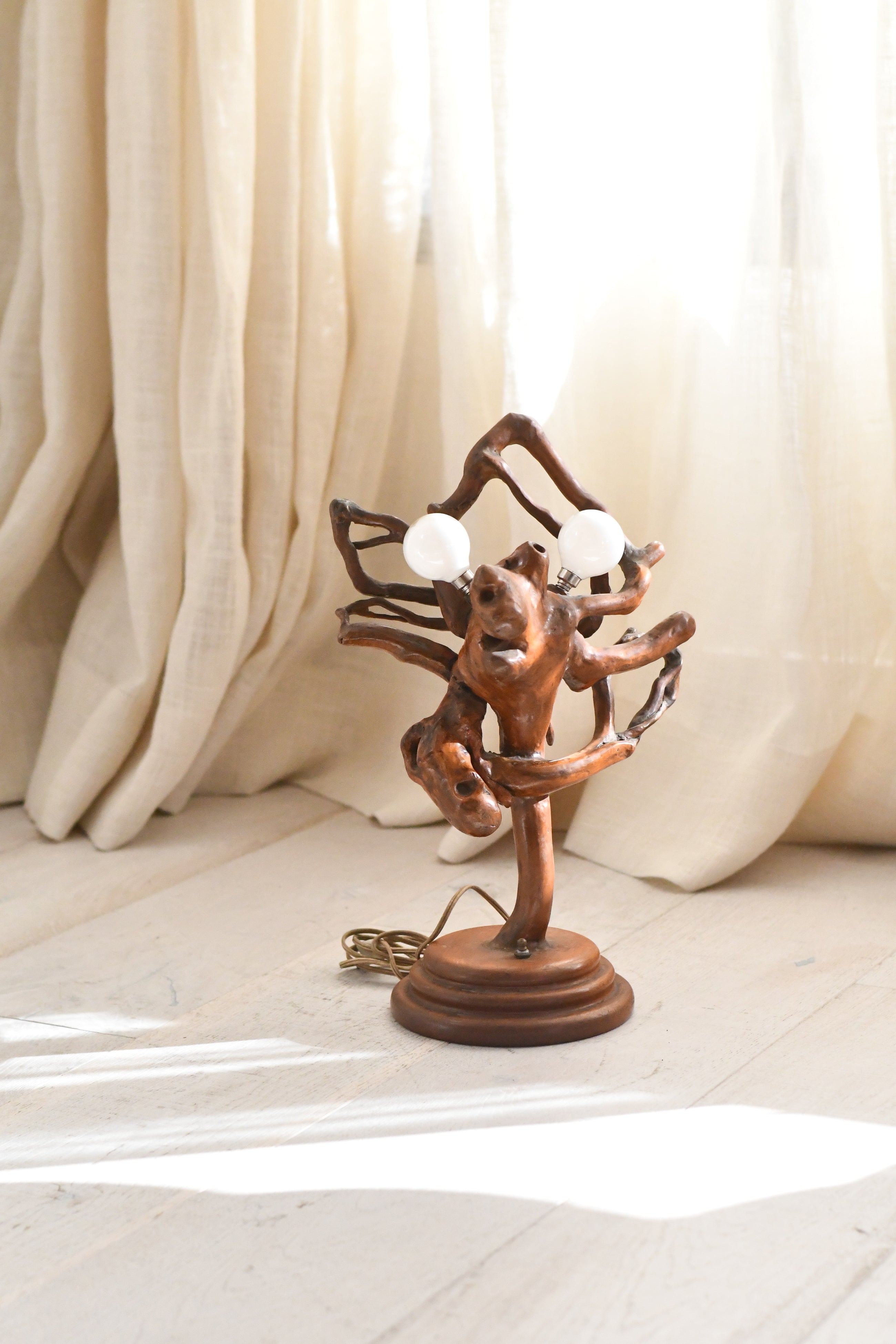Vintage Root Sculpture Lamp