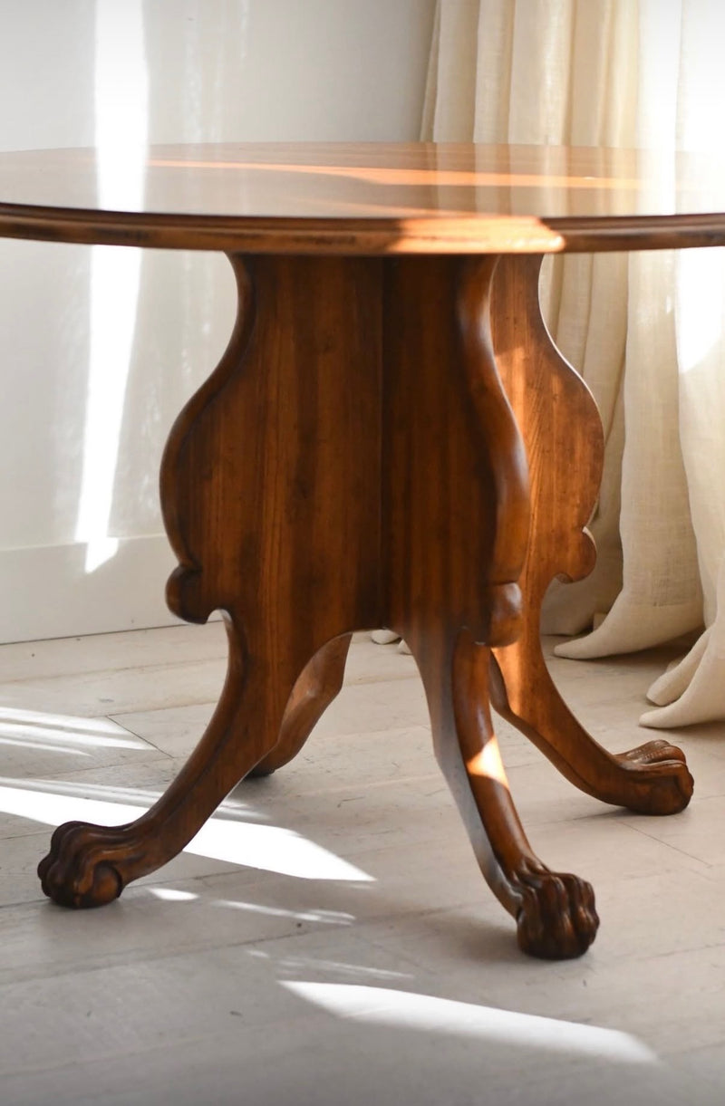 Ball and Claw Foot Wood Table