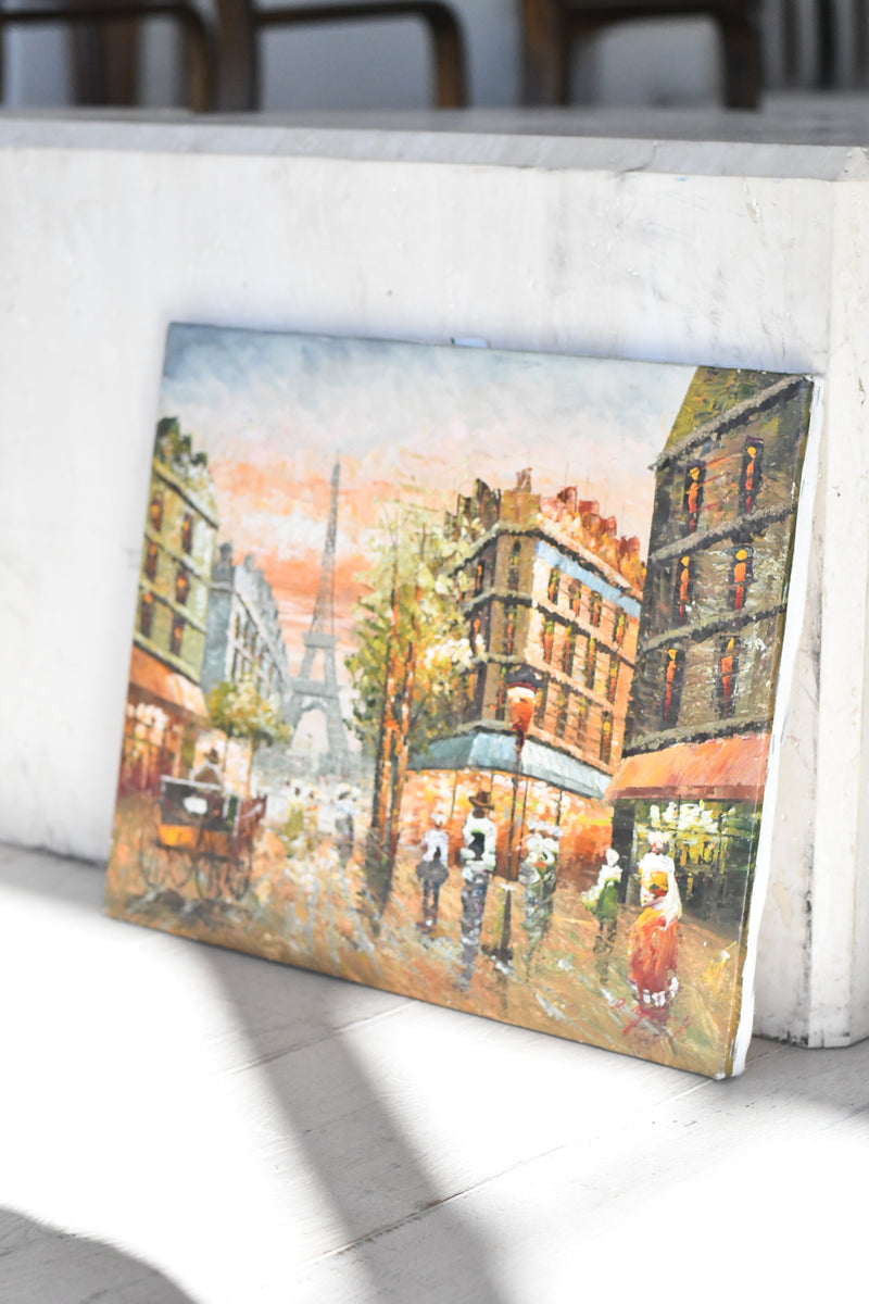 Paris Street Scene Oil Painting