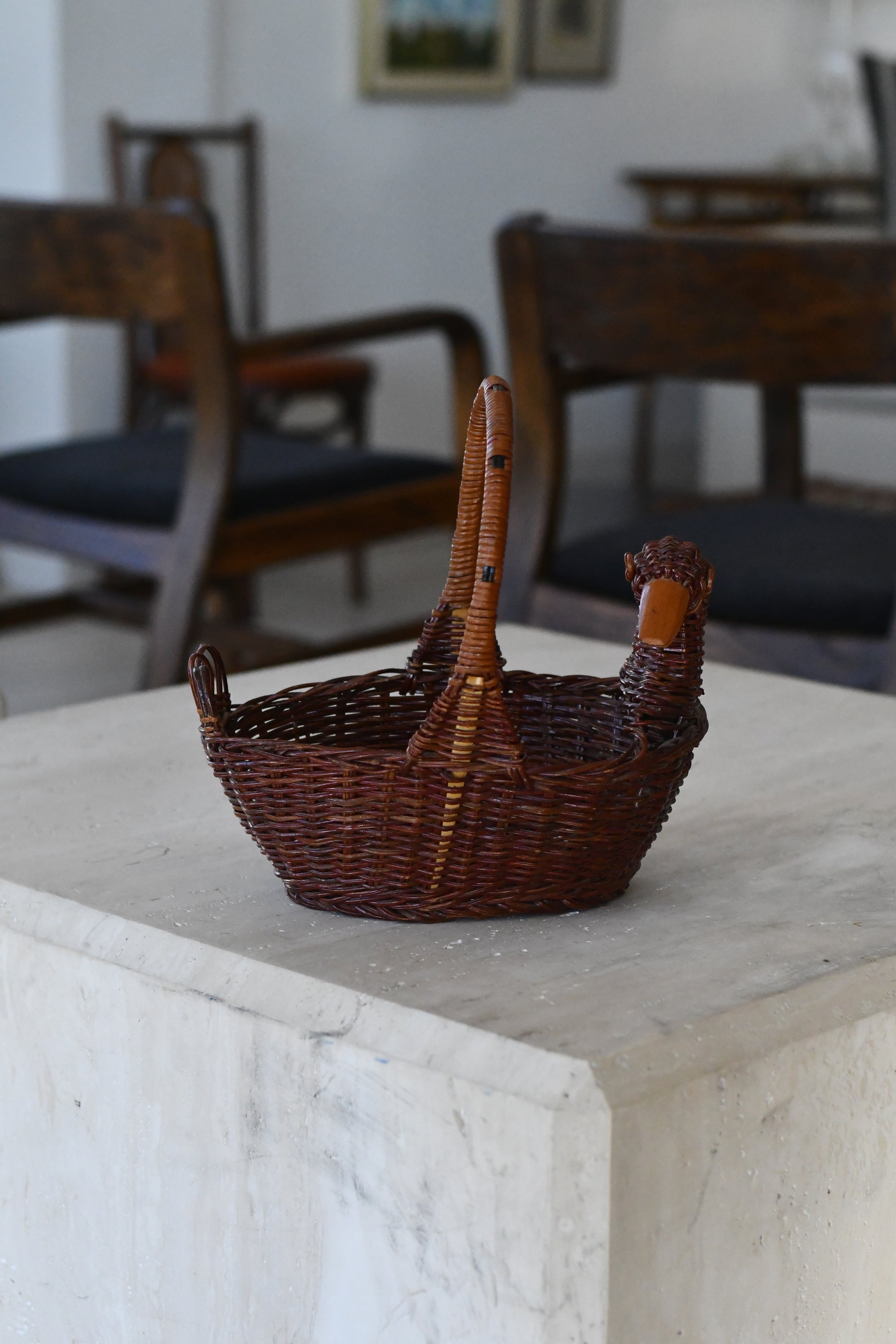 Vintage Woven Duck Basket
