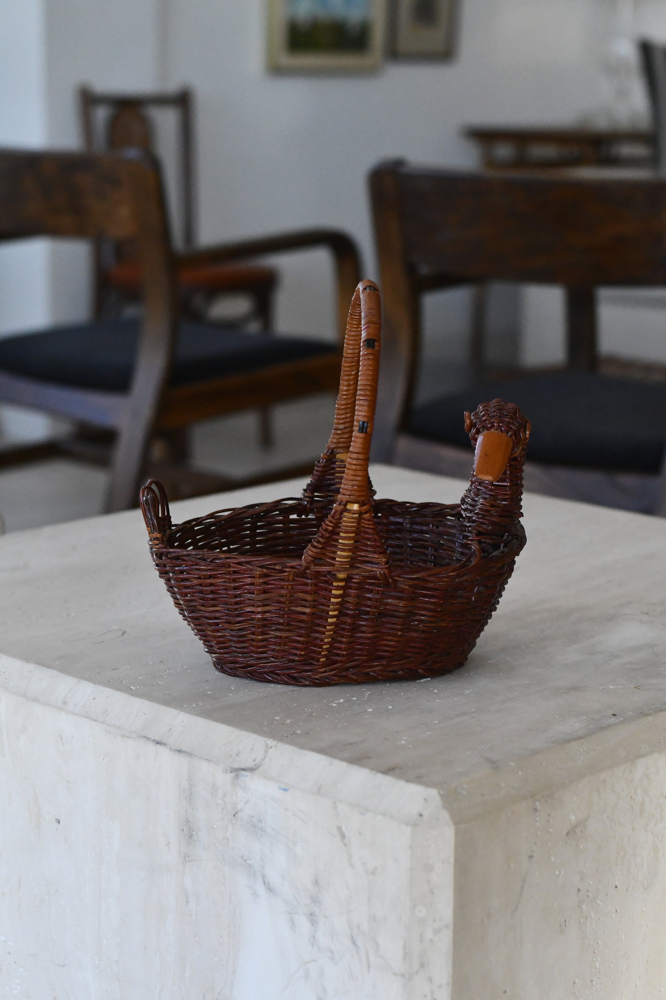 Vintage Woven Duck Basket