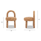 Penny Round Arched Upholstered Dining Side Chair, Set of 4: Golden Rust Orange