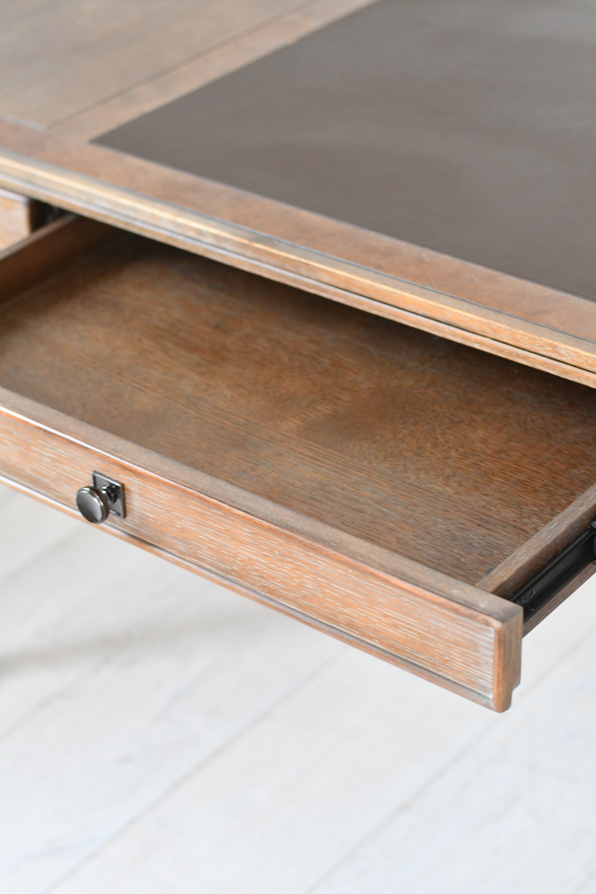 American Drew Leather-Top Desk