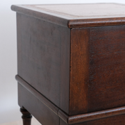 Pair of Leather Top Bedside Step Cabinets