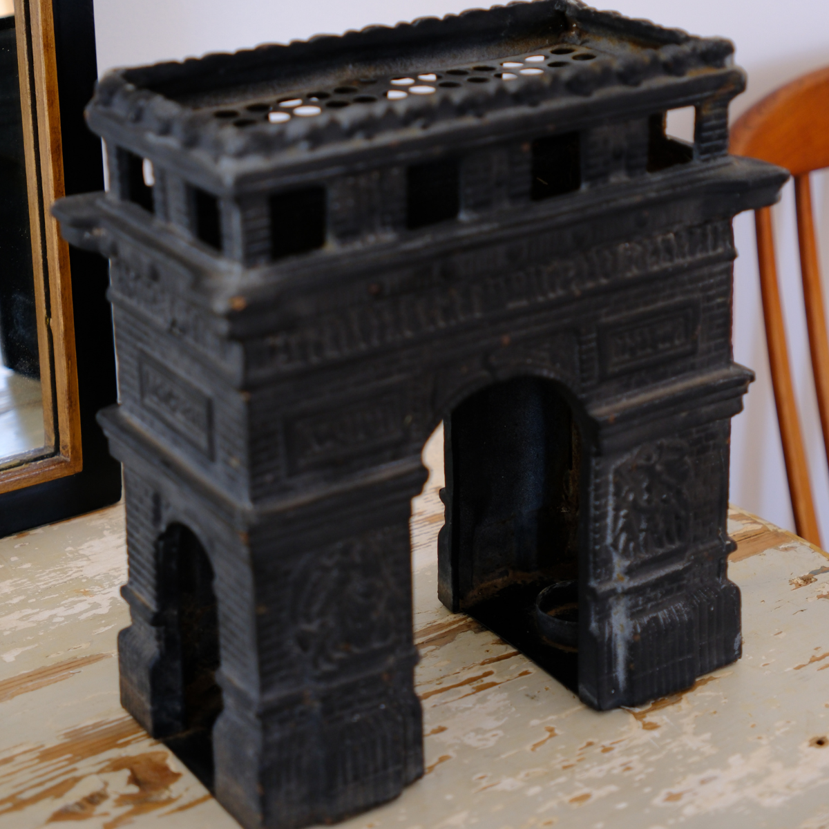 Cast Iron Paris Candle Holder