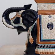 Vintage Chinoiserie Blue elephant