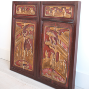 Pair of Wood Carved Panels