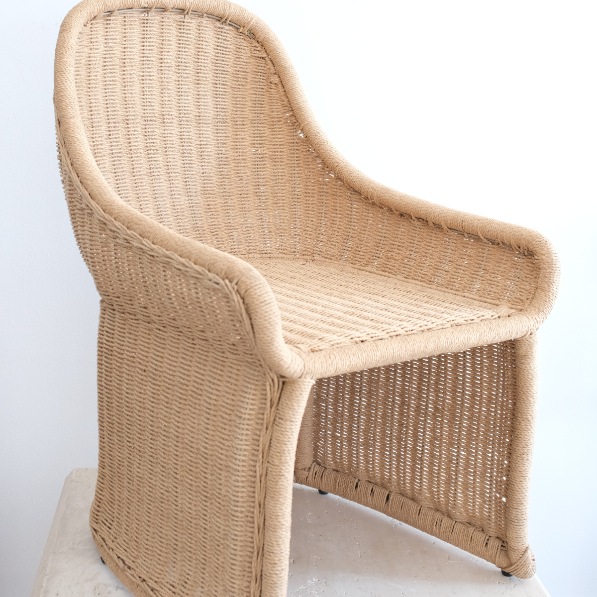 Catalina Woven Slope Arm Dining Chair