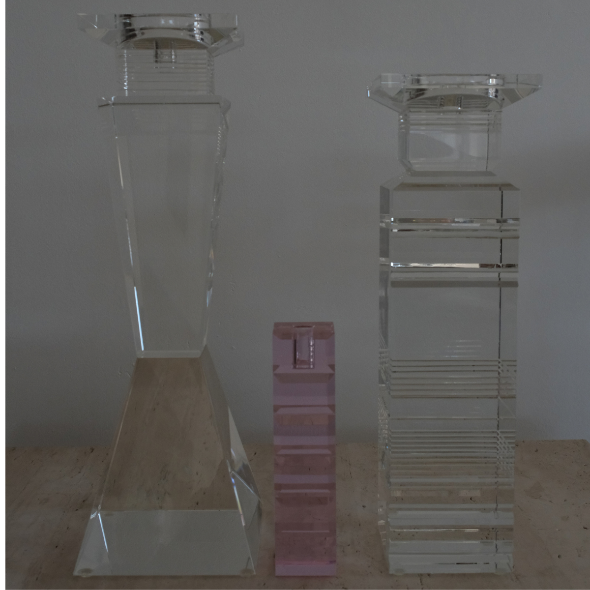 Heavy Crystal Vase Candle Holder