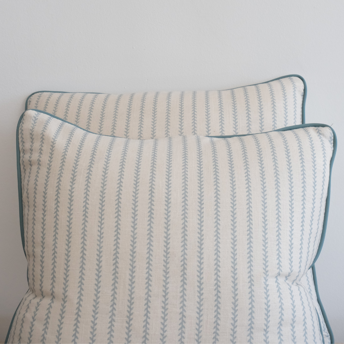 Custom Leather Piping Pillow Feathered Down
