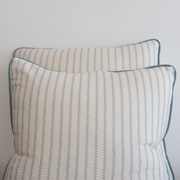 Custom Leather Piping Pillow Feathered Down