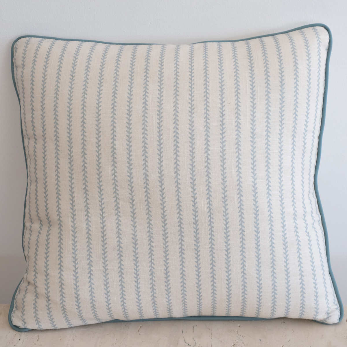Custom Leather Piping Pillow Feathered Down