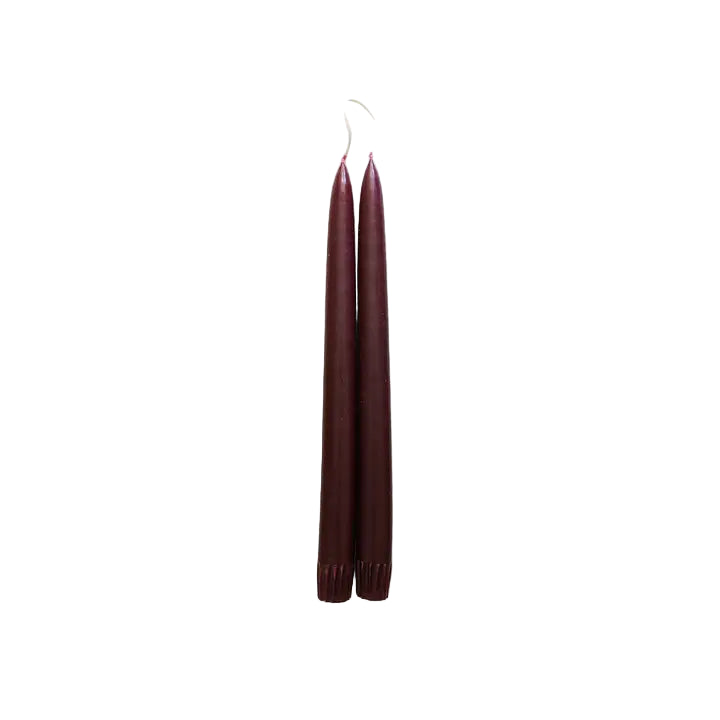 The Hand-Dipped Taper Candle - Burgundy