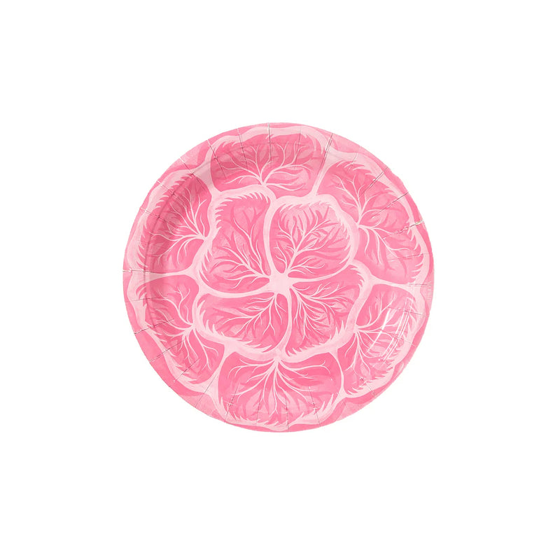 Melissa’s Garden Cabbage Paper Plates – Salad & Dessert (8 Pack) - Pink