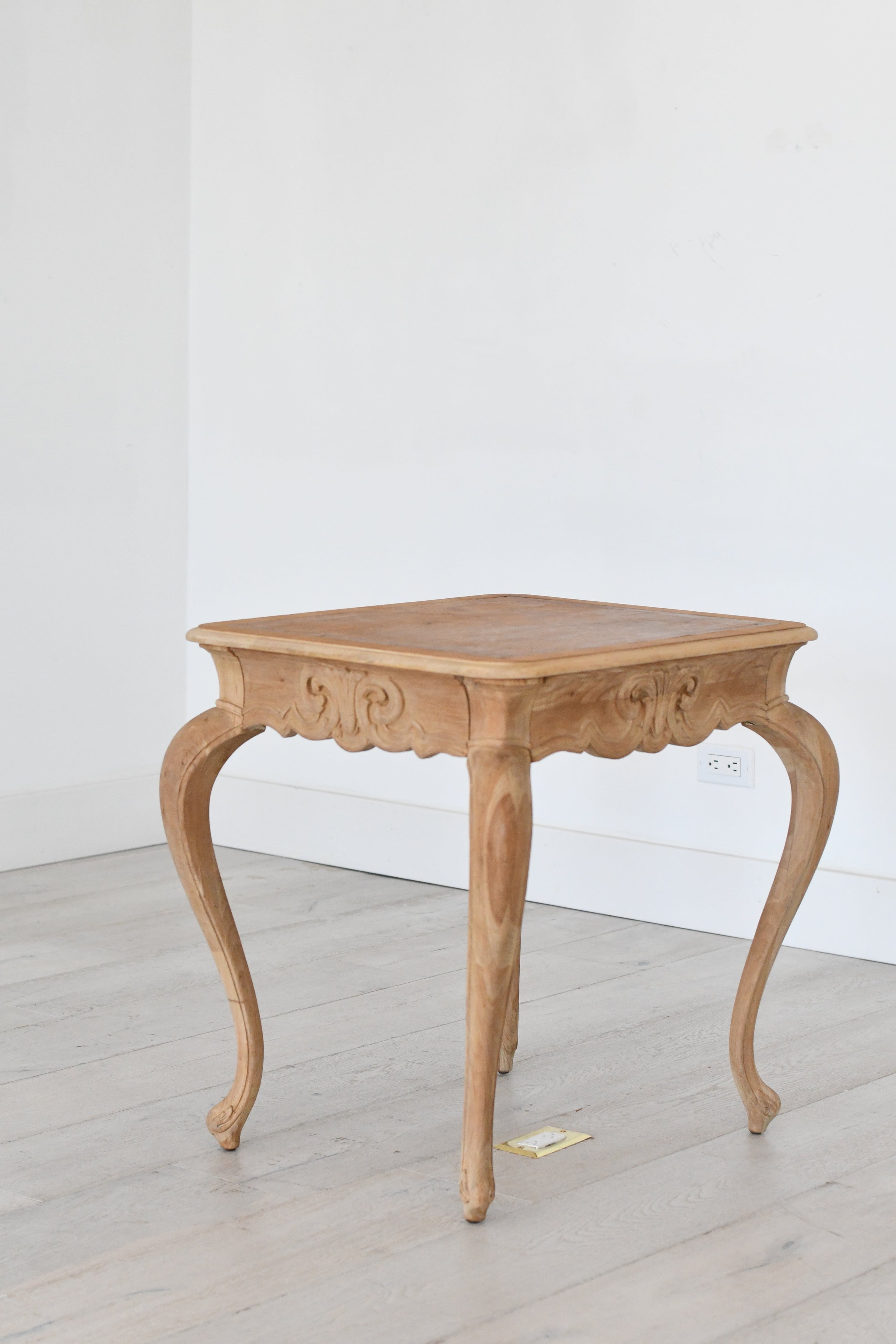 Vintage Weiman bleached wood table with drawer