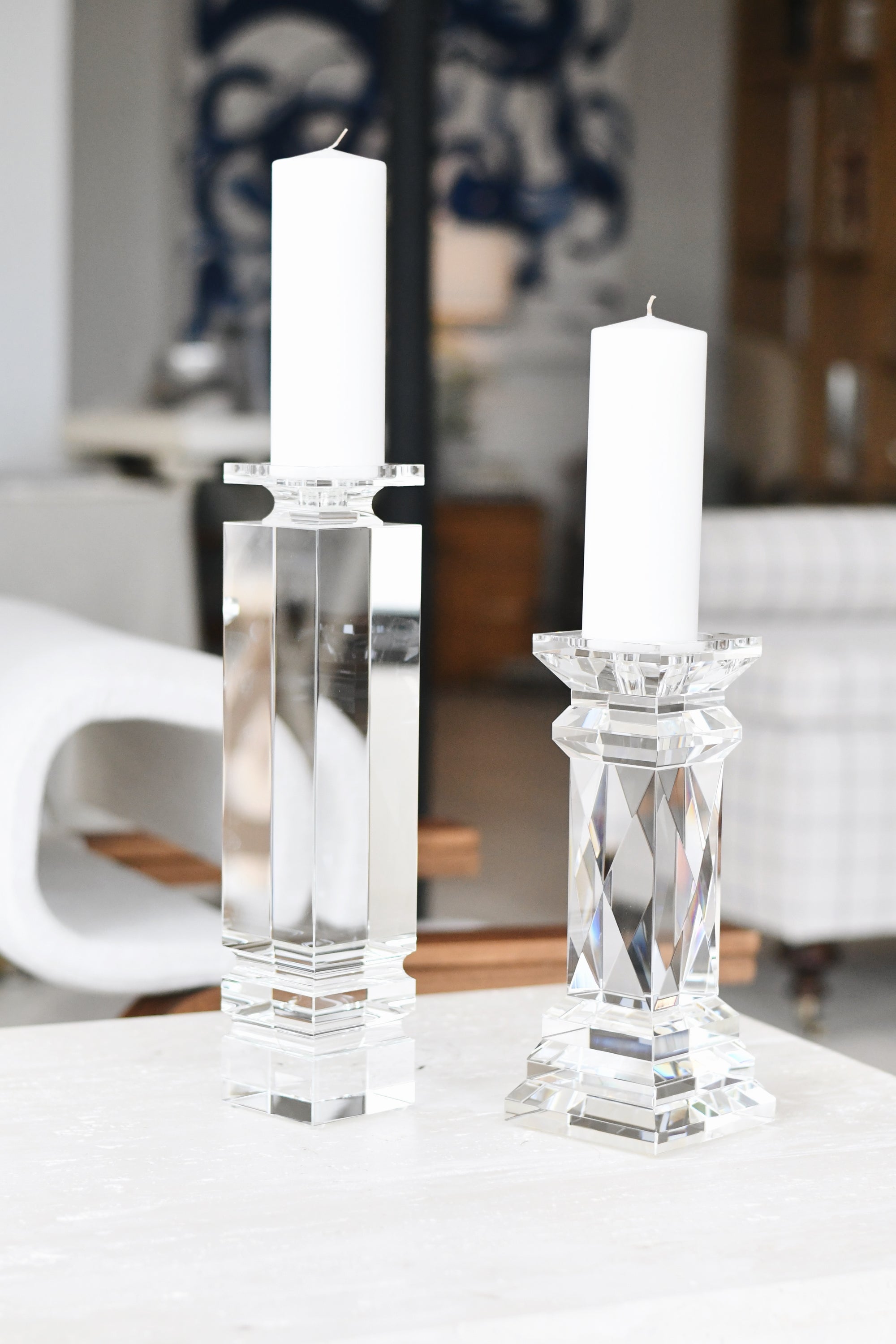 Louie Handmade Glass Candlestick