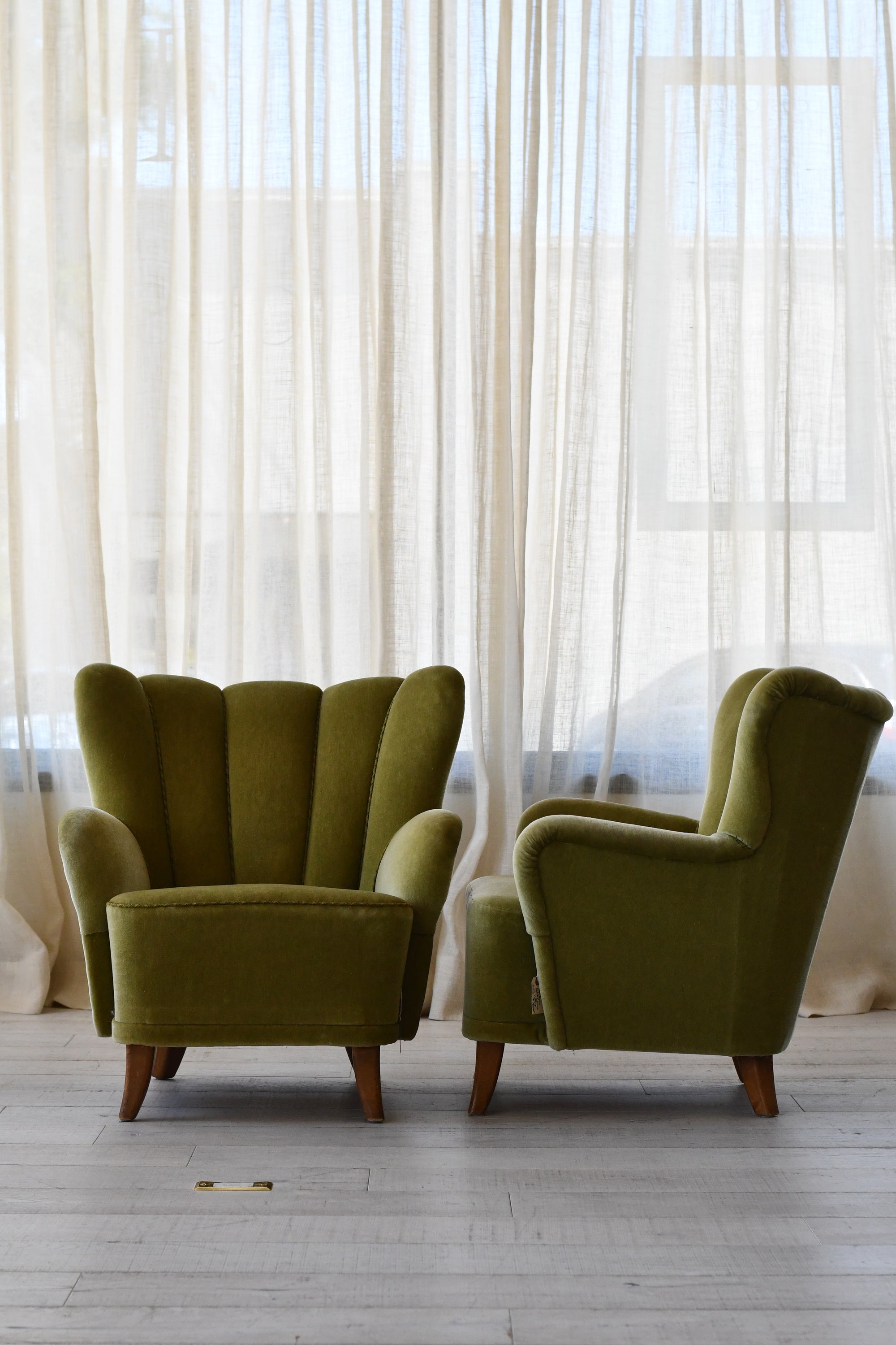 Pair of Green Chairs