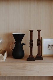 Pair of Antique Wooden Candlesticks