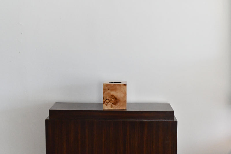 Burl Veneer Tissue Box