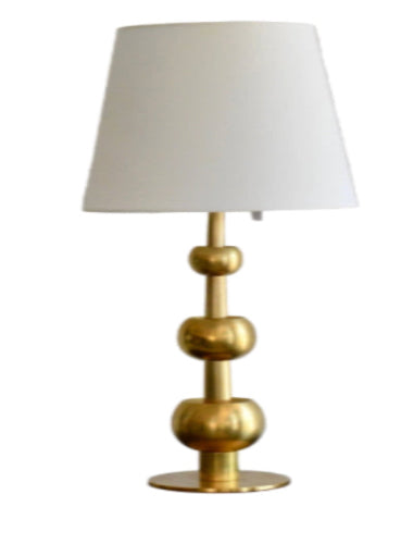 Table Lamp in Hand Rubbed Brass w/ Linen Shade (GR)