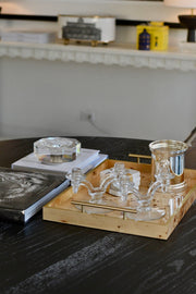 Glass Double Light Candlesticks