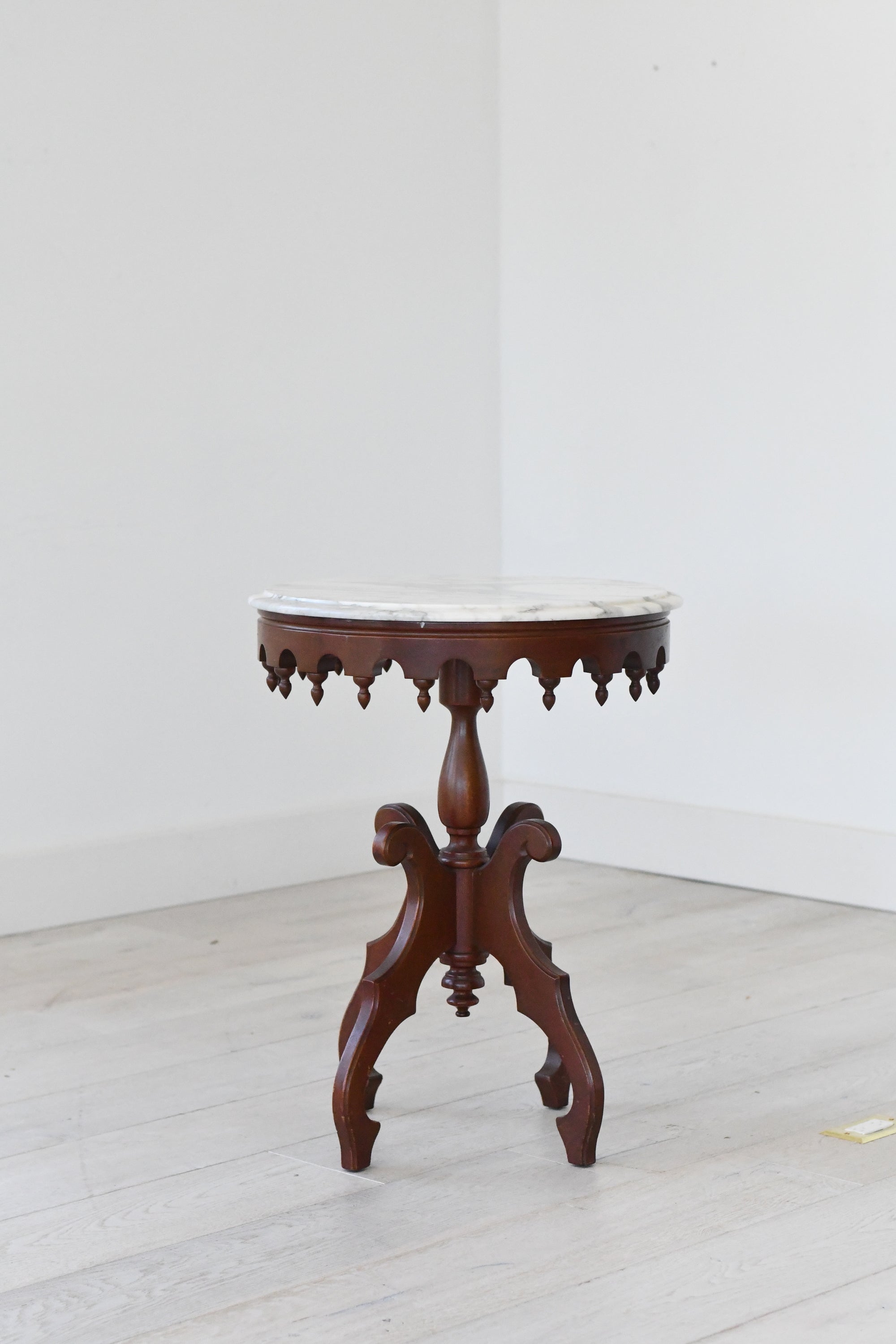 Marble Topped Wooden Table