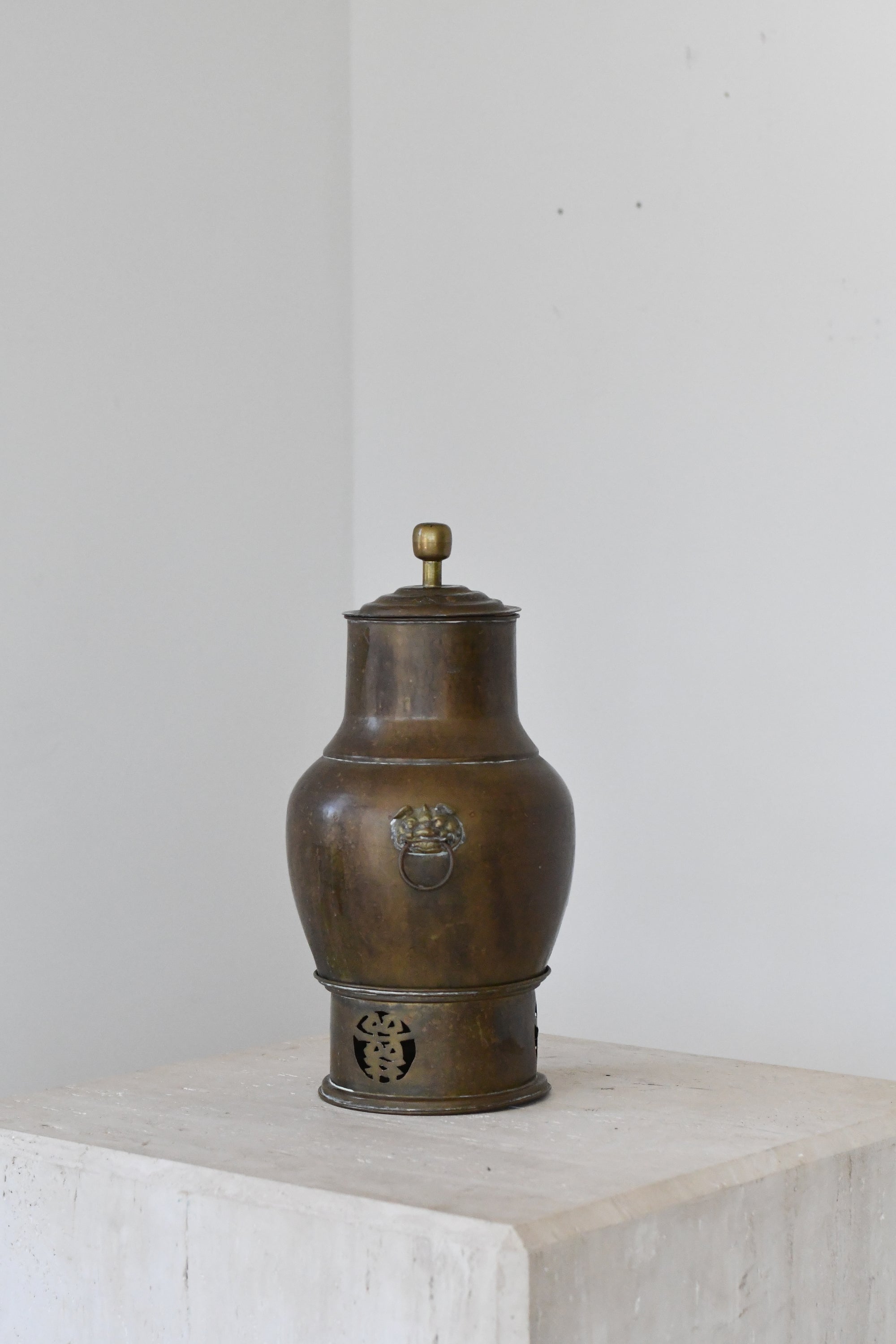 Patinaed Brass Water Heater