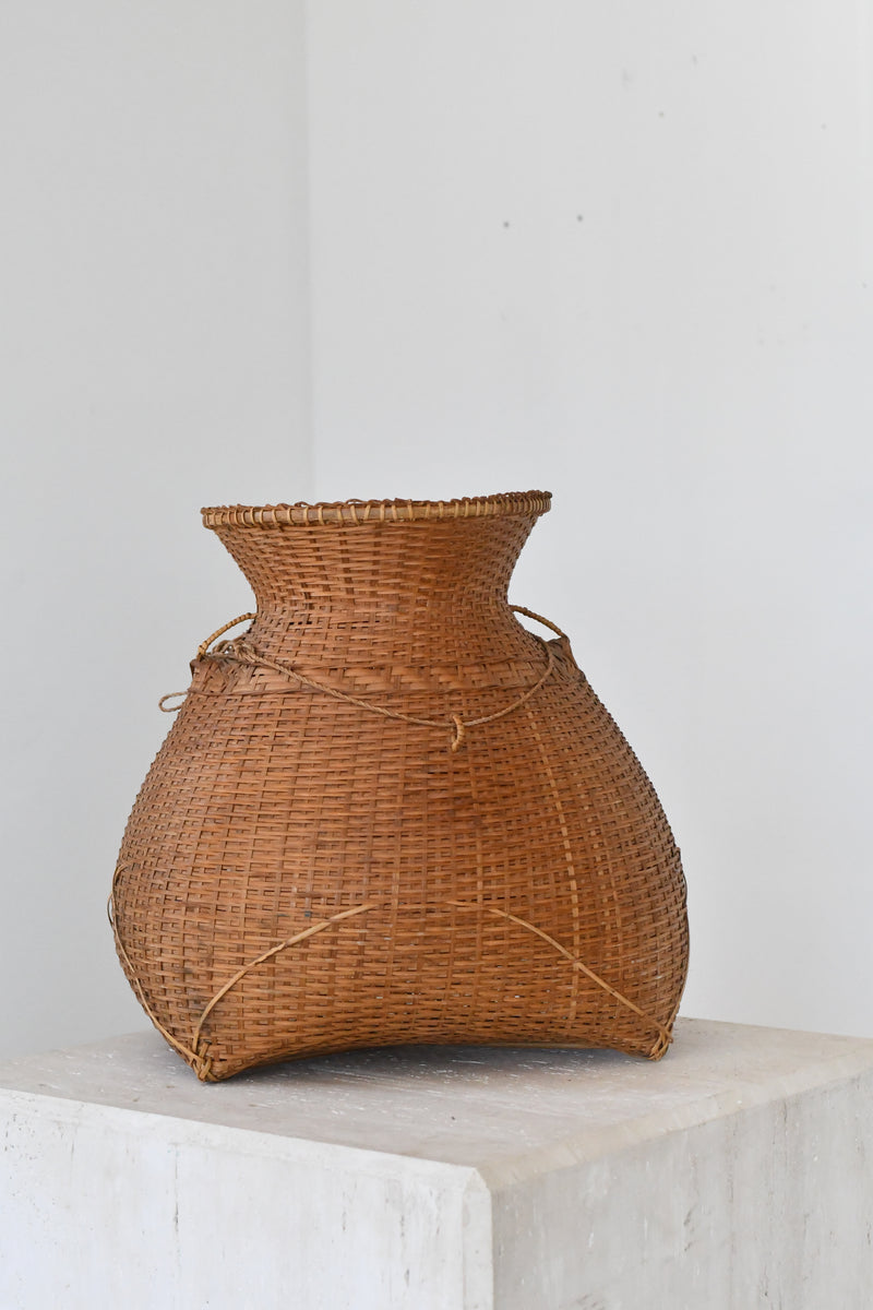 Vintage Bamboo Fishing Basket