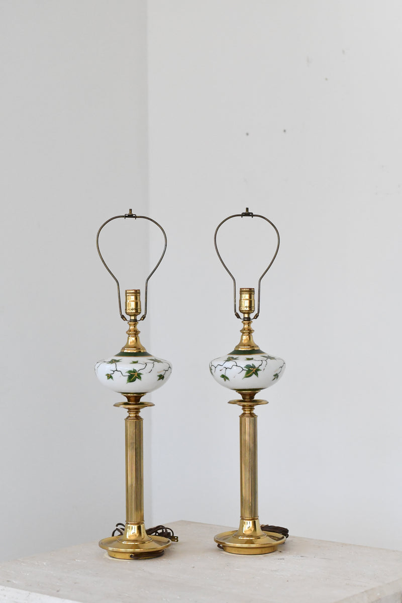 Brass and Porcelain Lamps
