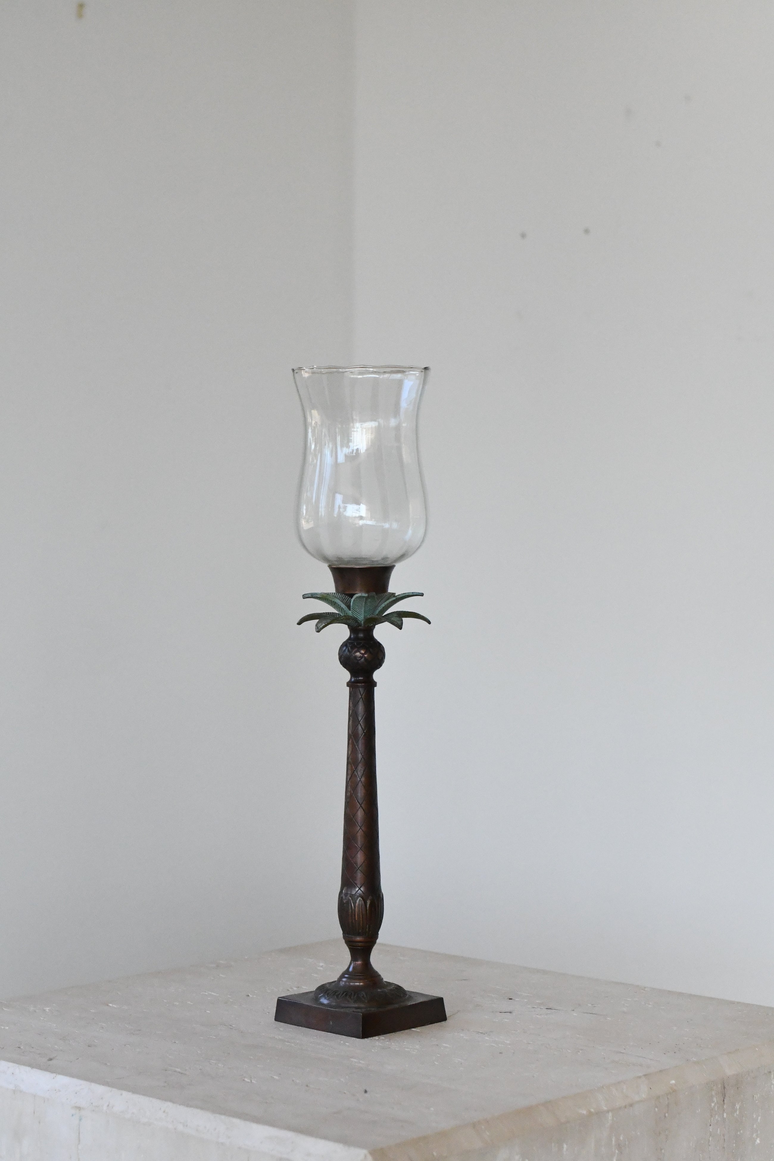 Palm Leaf Hurricane Candleholder