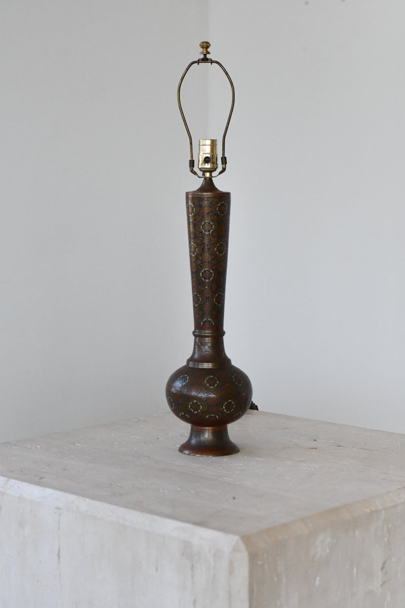 Etched Brass Lamp