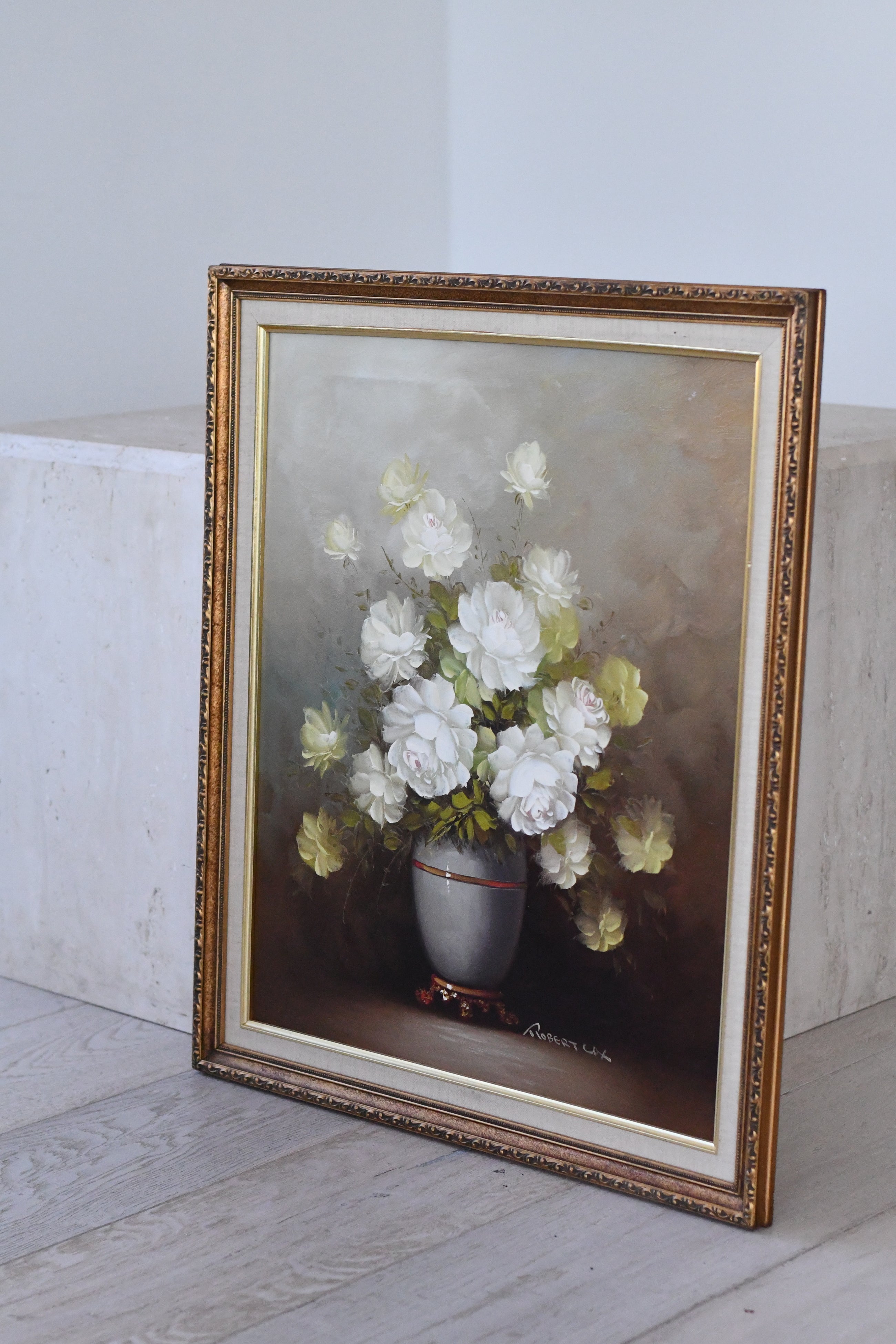 Vintage Framed Floral Still Life Painting