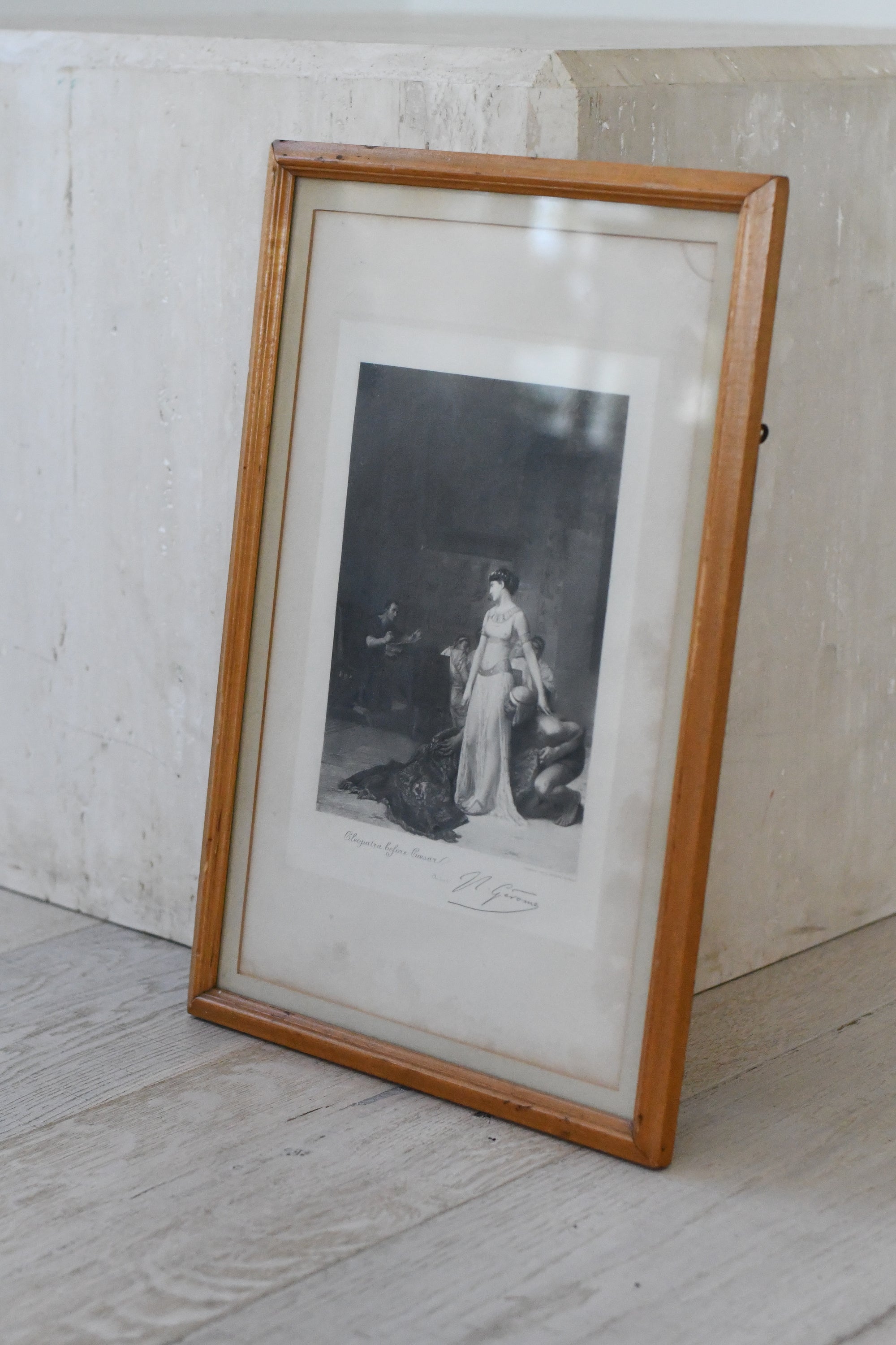 Framed Cleopatra Before Caesar