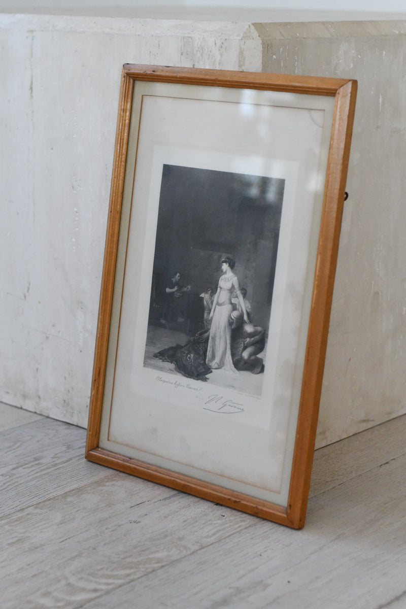 Framed Cleopatra Before Caesar