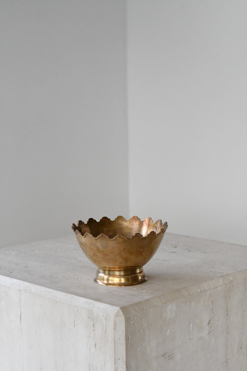 Scalloped Brass Bowl