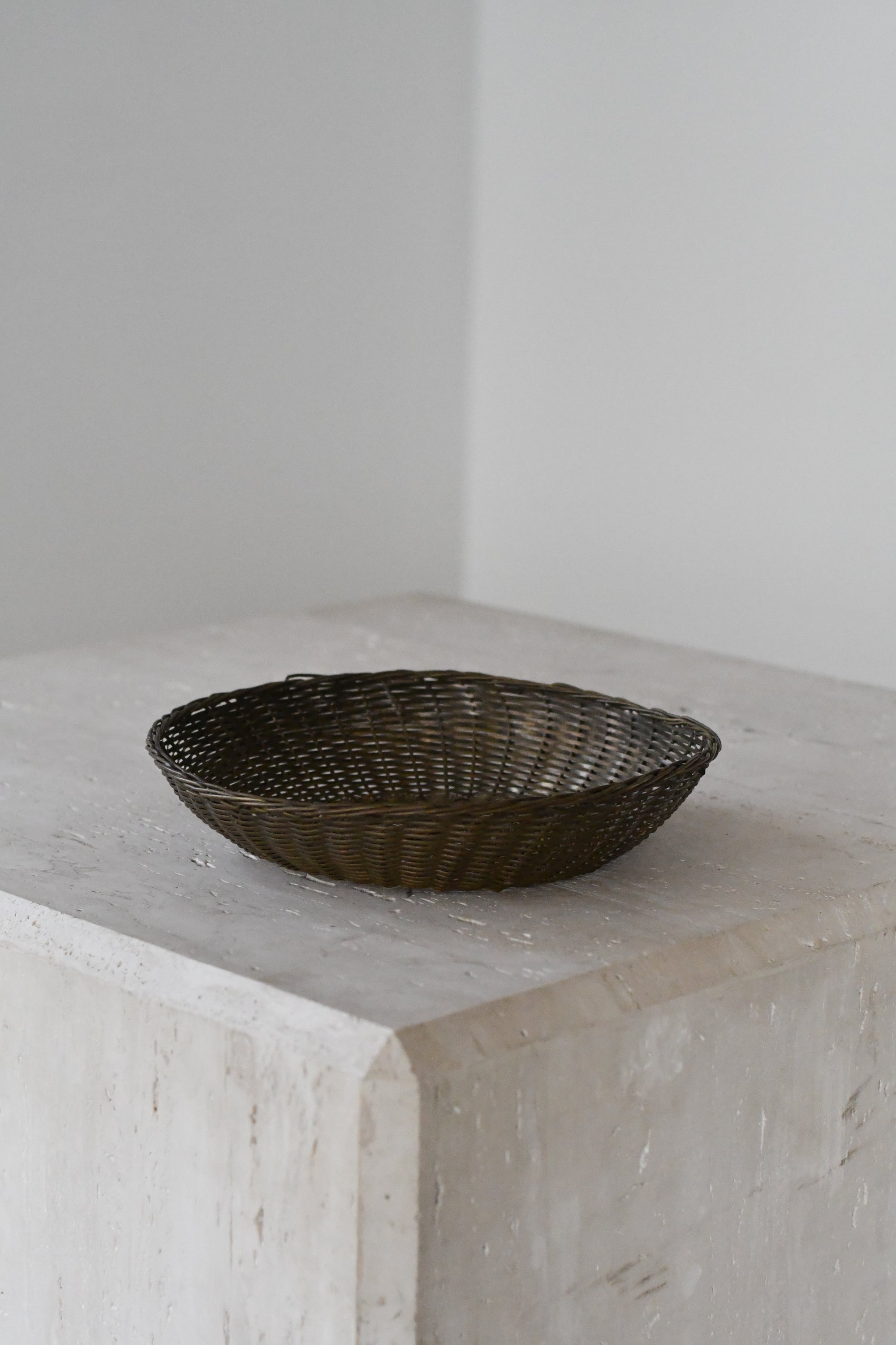 Woven Brass Basket