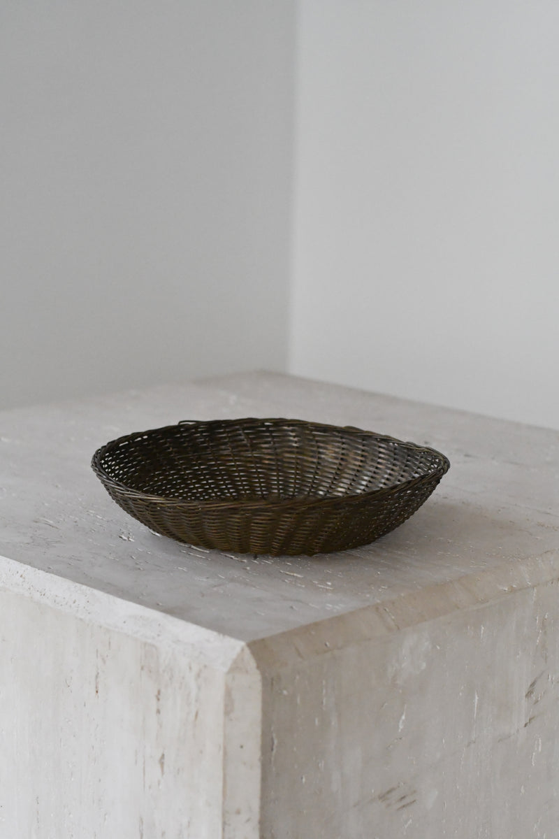 Woven Brass Basket