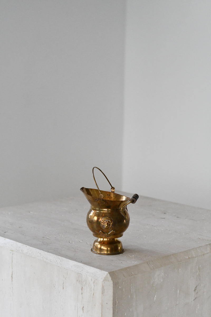 Lion Medallion Brass Vessel
